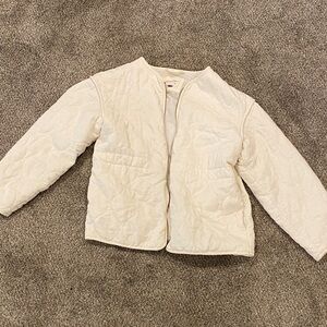Universal Thread Women's Cream Quilted Puffer Jacket